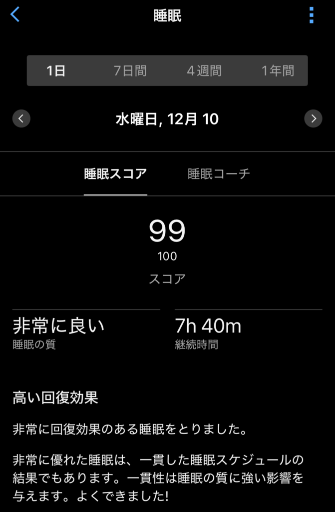 睡眠スコア20251210