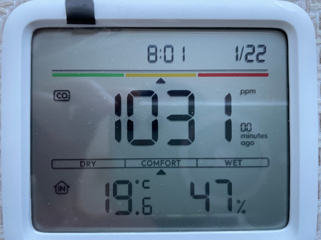 換気扇を回した時のCO2